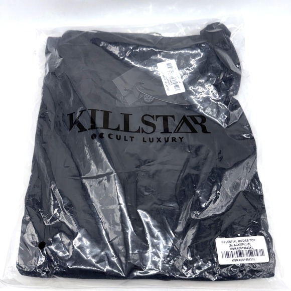 KILLSTAR Celestial Bodies Tunic Top 3XL 4XL Goth Witchy Hanky Hem Plus Size New - Picture 5 of 6